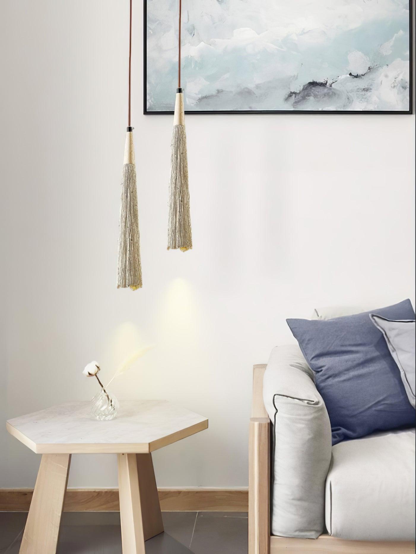 Lirixon Pendant Lamp Concrete Pleated-Neutral Decor