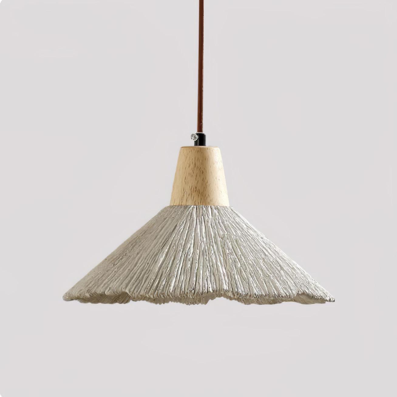 Lirixon Pendant Lamp Concrete Pleated-Neutral Decor