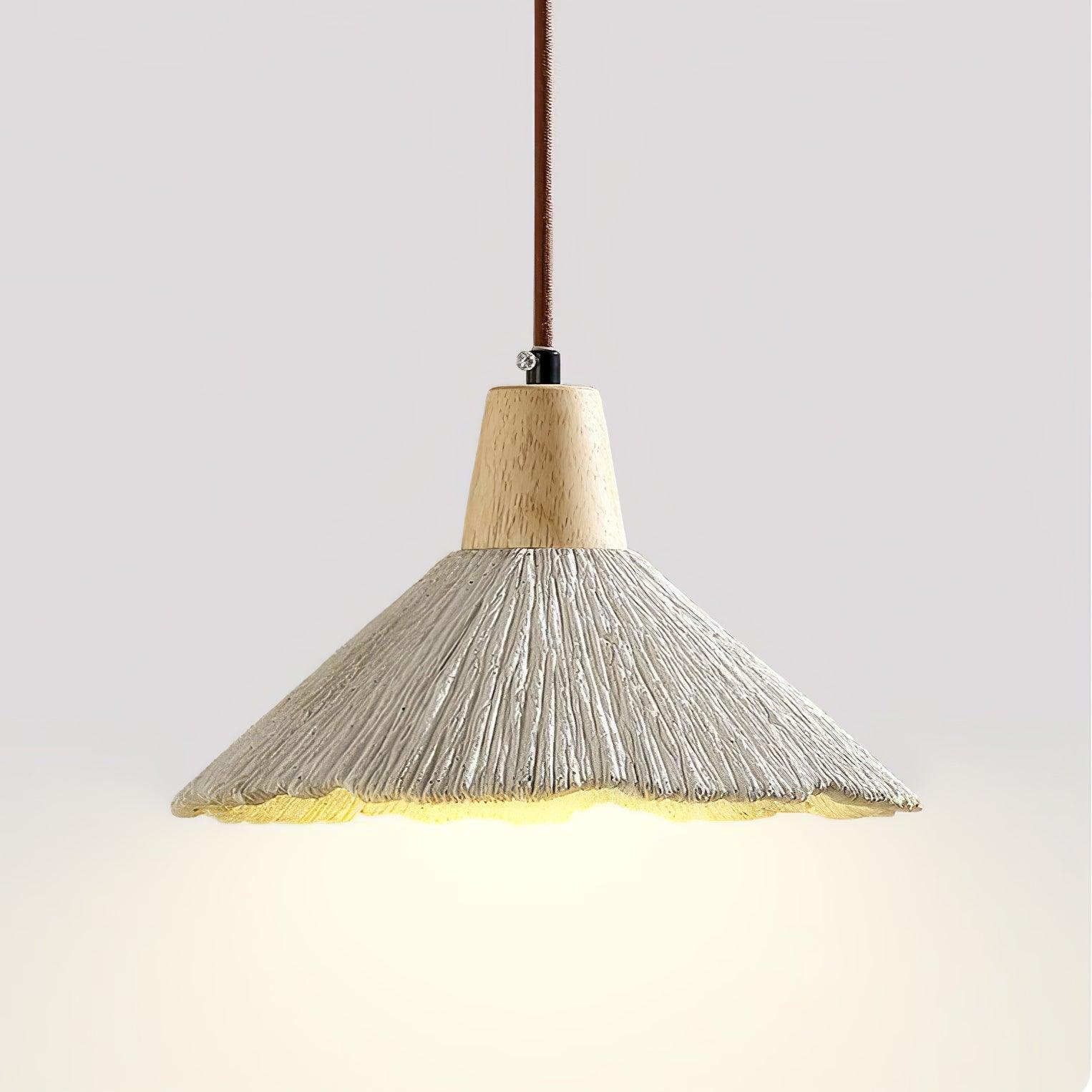 Lirixon Pendant Lamp Concrete Pleated-Neutral Decor