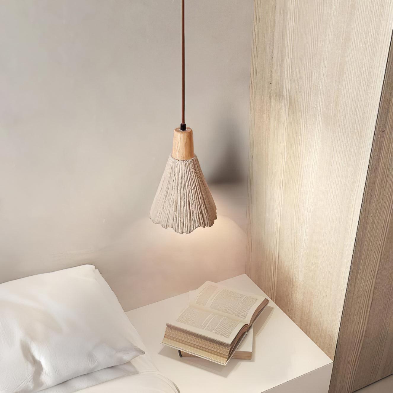 Lirixon Pendant Lamp Concrete Pleated-Neutral Decor