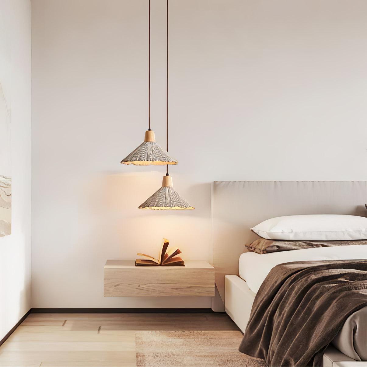 Lirixon Pendant Lamp Concrete Pleated-Neutral Decor