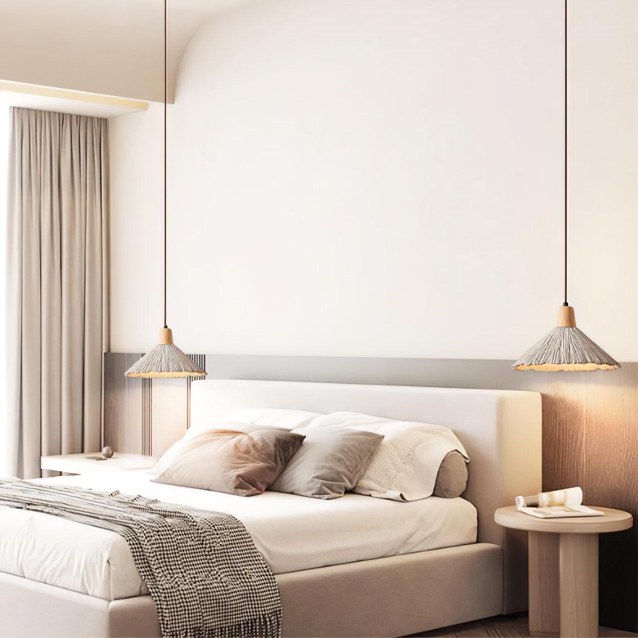 Lirixon Pendant Lamp Concrete Pleated-Neutral Decor