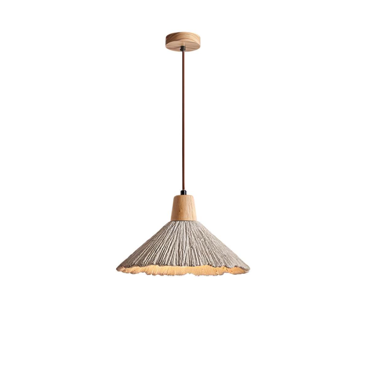 Lirixon Pendant Lamp Concrete Pleated-Neutral Decor