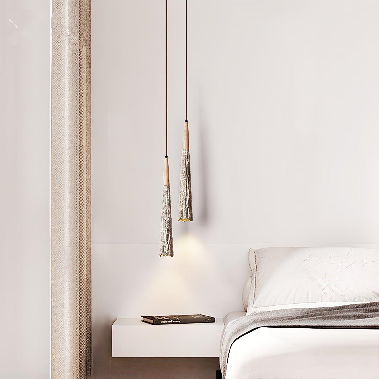 Lirixon Pendant Lamp Concrete Pleated-Neutral Decor