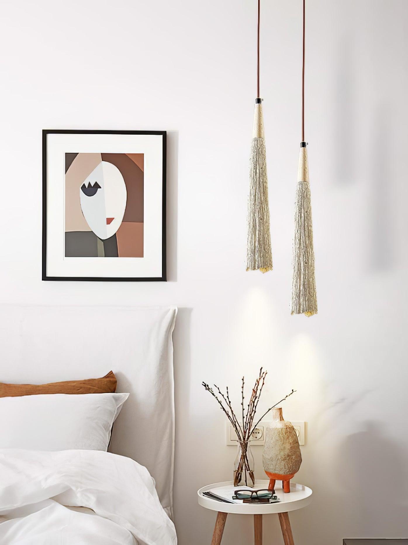 Lirixon Pendant Lamp Concrete Pleated-Neutral Decor