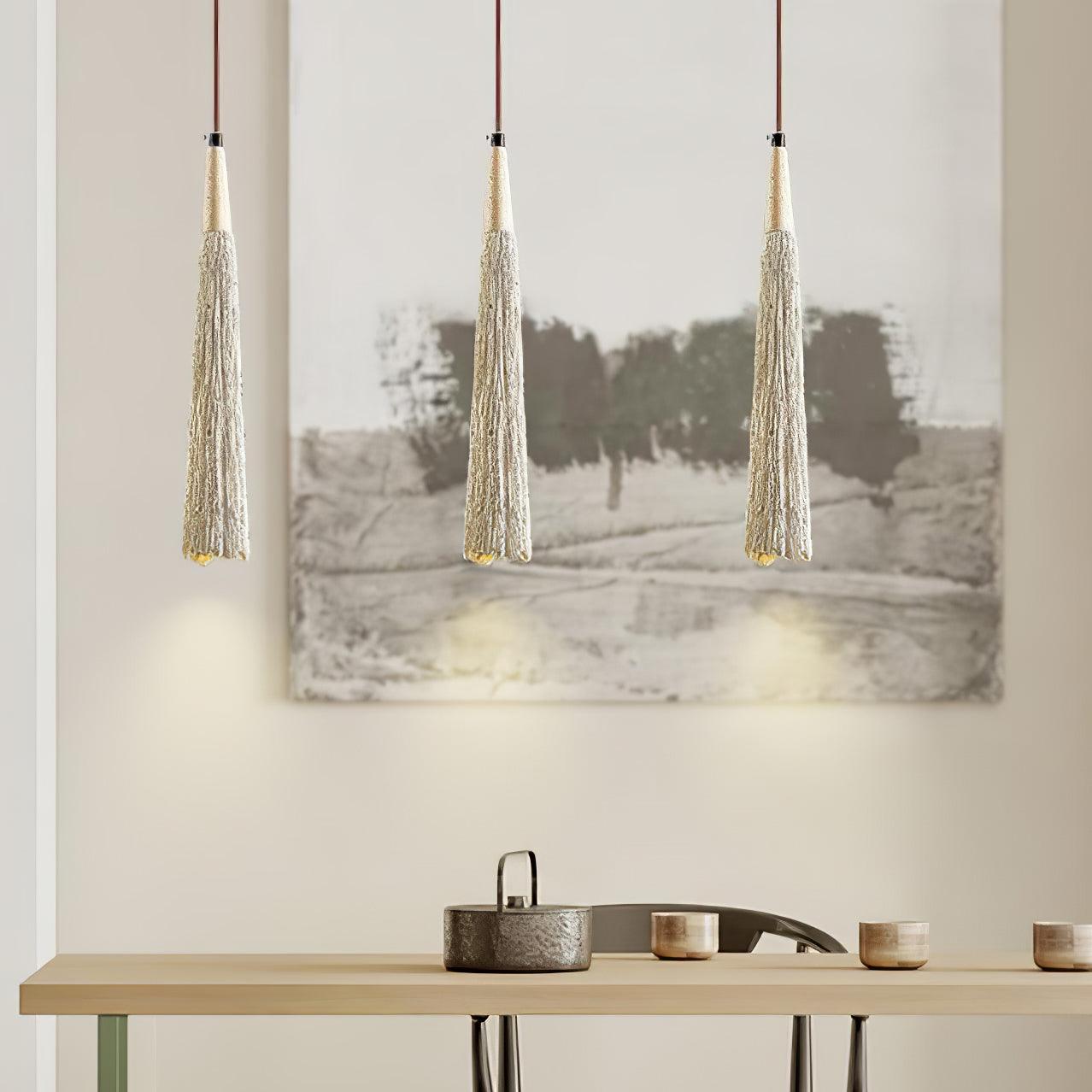 Lirixon Pendant Lamp Concrete Pleated-Neutral Decor