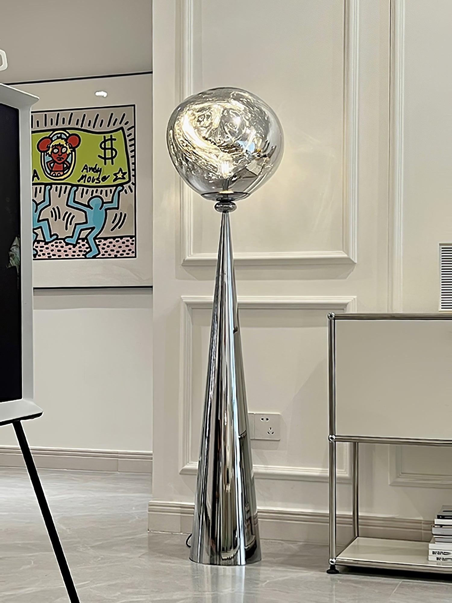 Ovexin Gray Contemporary Floor Lamp-Neutral Decor