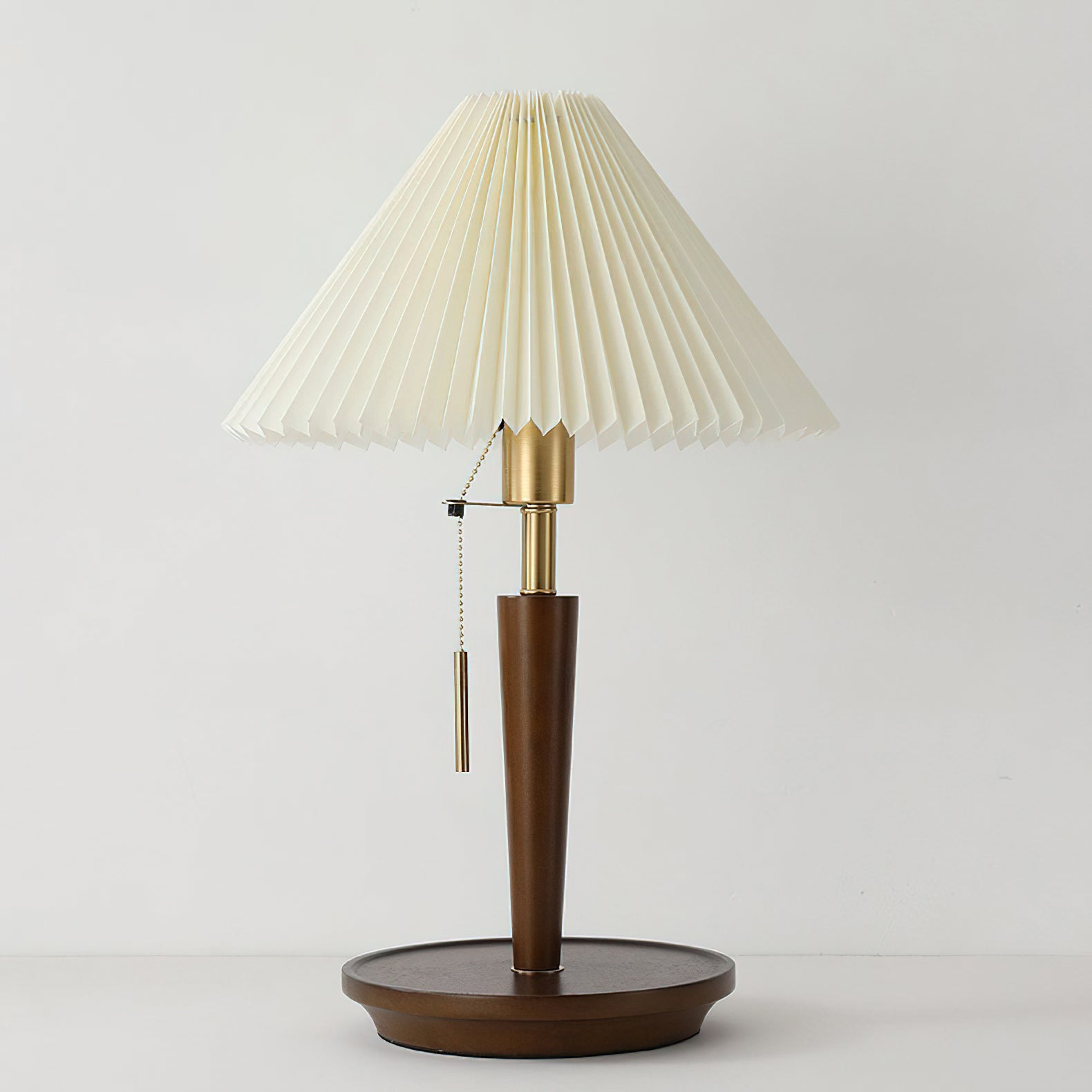 Novace Fabric Wood Table Lamp-Neutral Decor