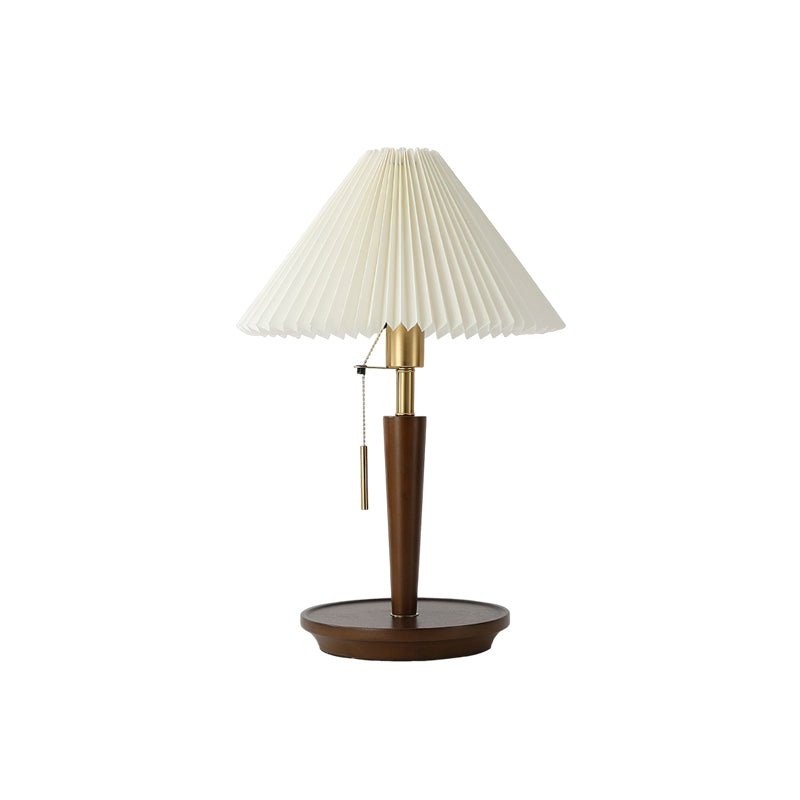 Novace Fabric Wood Table Lamp-Neutral Decor