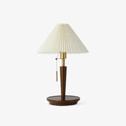 Novace Fabric Wood Table Lamp-Neutral Decor