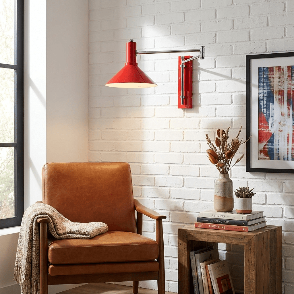 Cone Swing Arm Wall Sconce-Neutral Decor