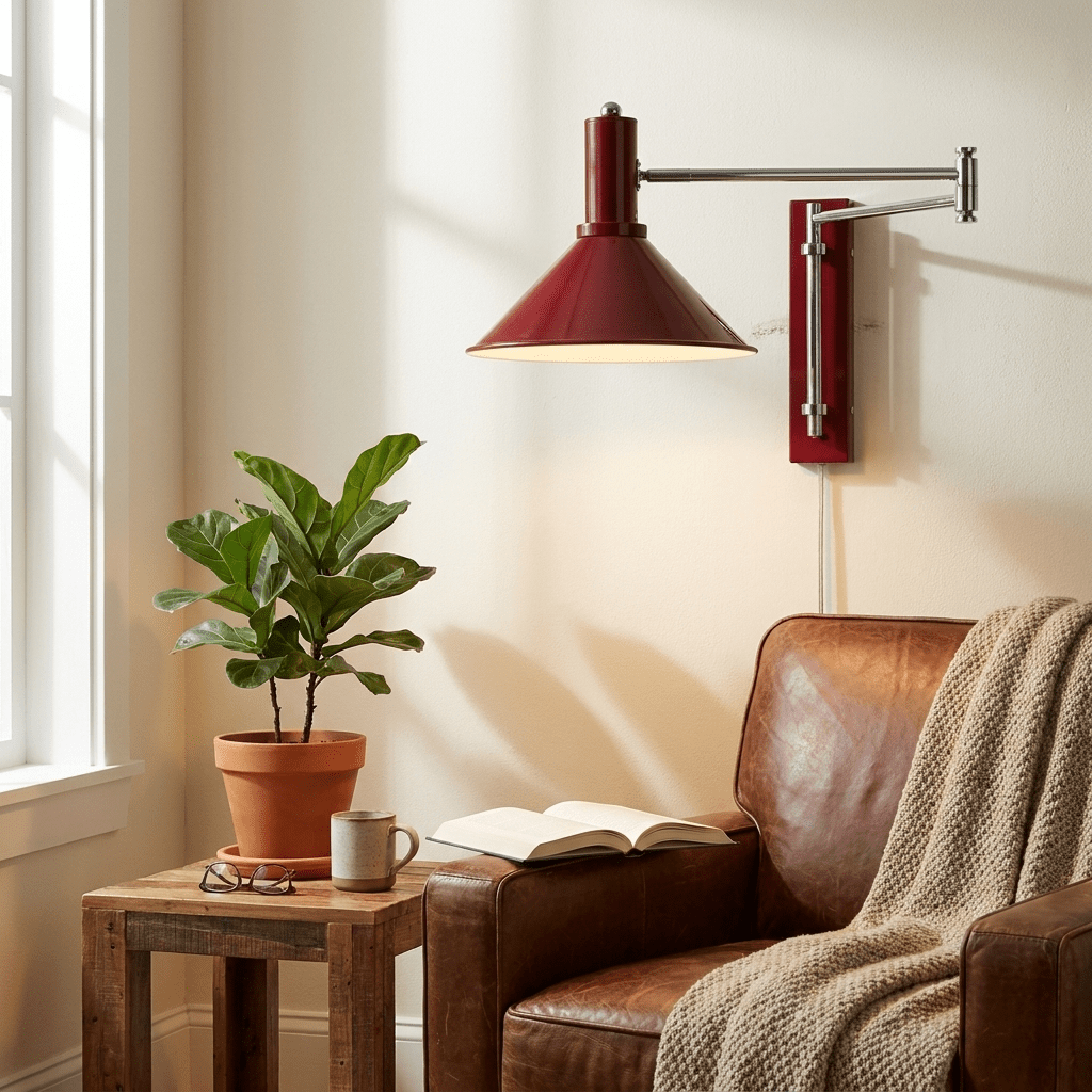 Cone Swing Arm Wall Sconce-Neutral Decor