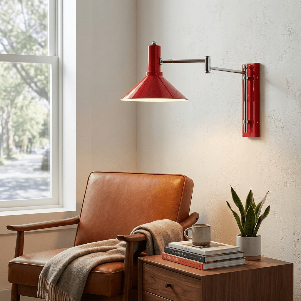 Cone Swing Arm Wall Sconce-Neutral Decor