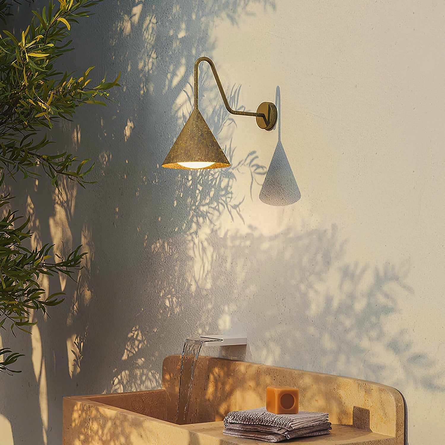 Forgecone Rustic Cone Wall Light-Neutral Decor
