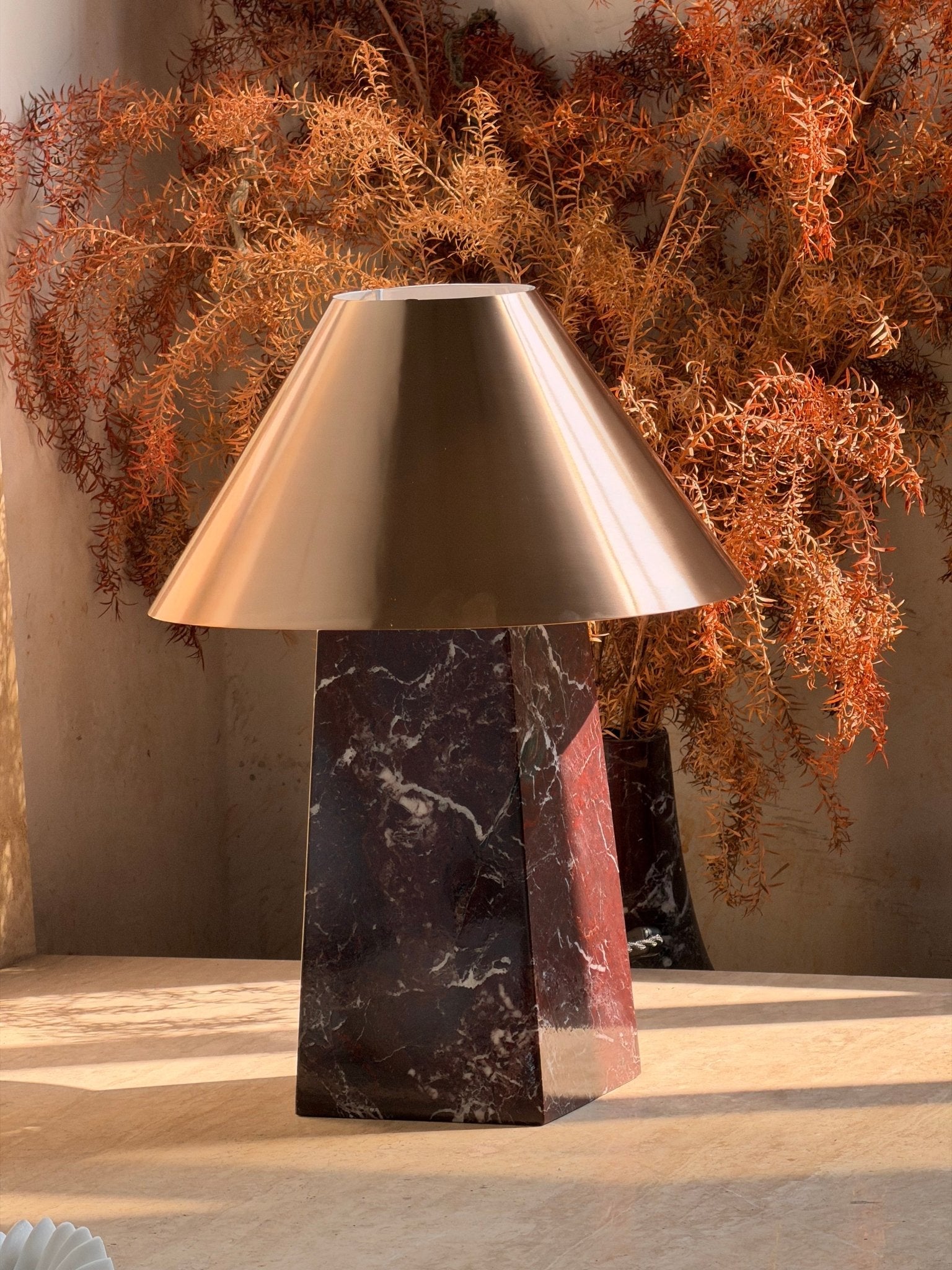 Conic Marble Table Lamp-Neutral Decor