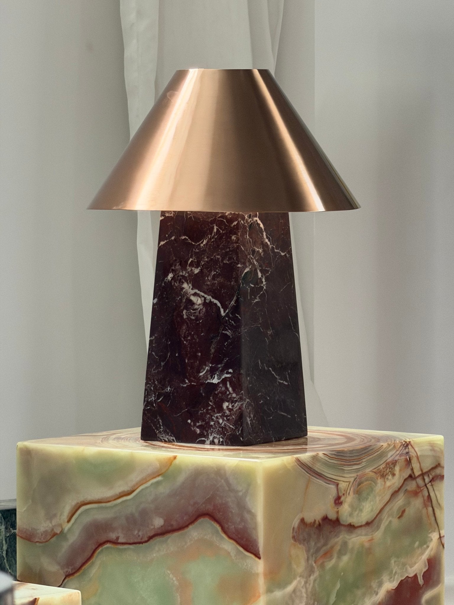 Conic Marble Table Lamp-Neutral Decor