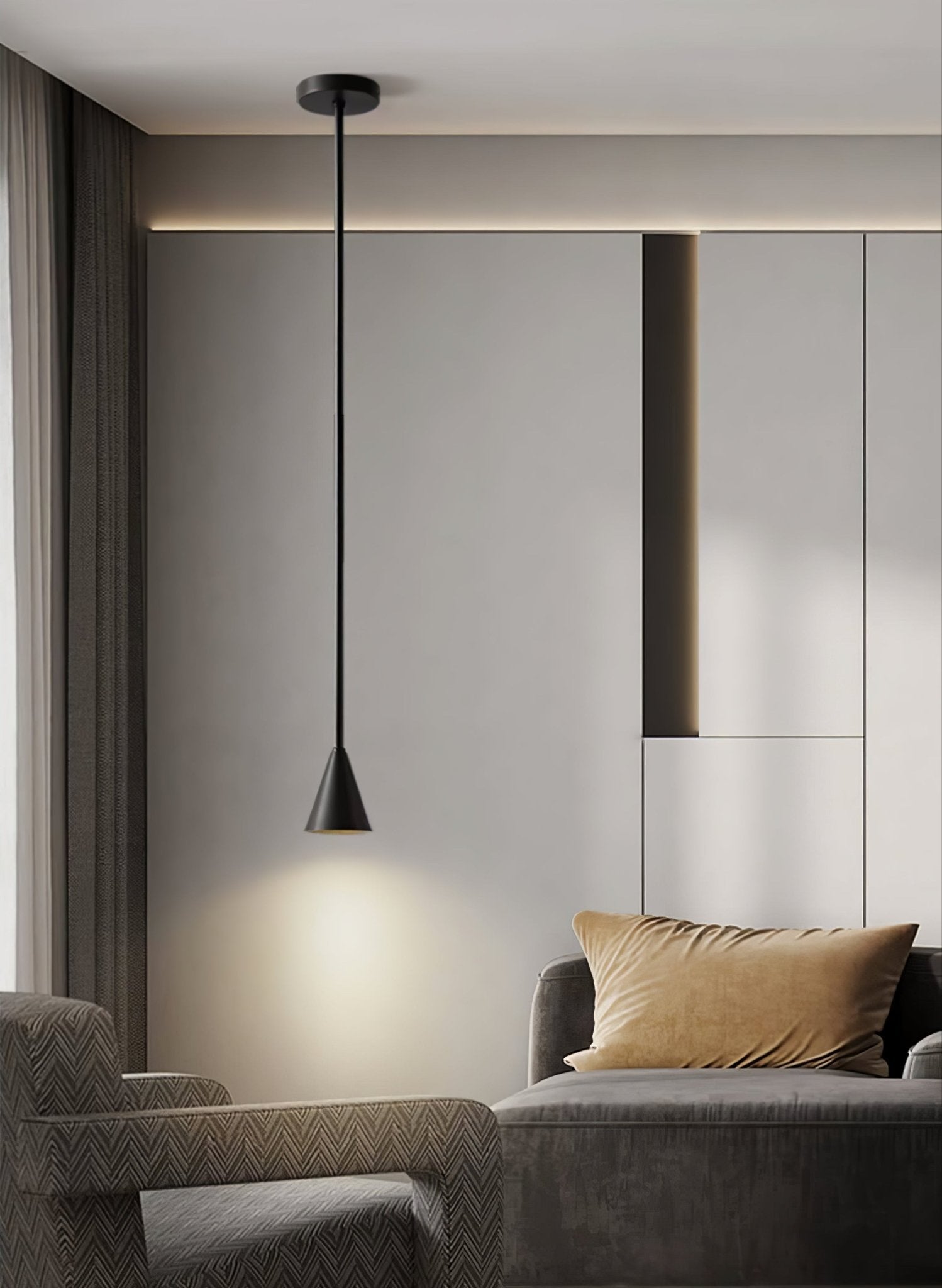 Cutheion Modern Minimalist Brass Pendant Light-Neutral Decor