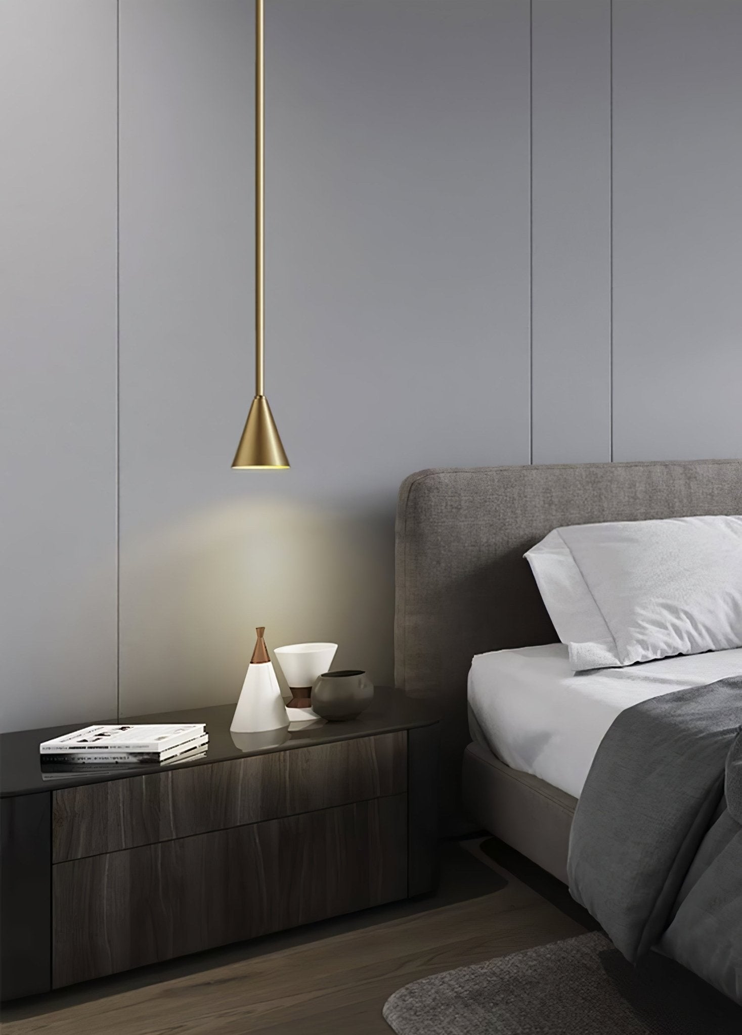 Cutheion Modern Minimalist Brass Pendant Light-Neutral Decor