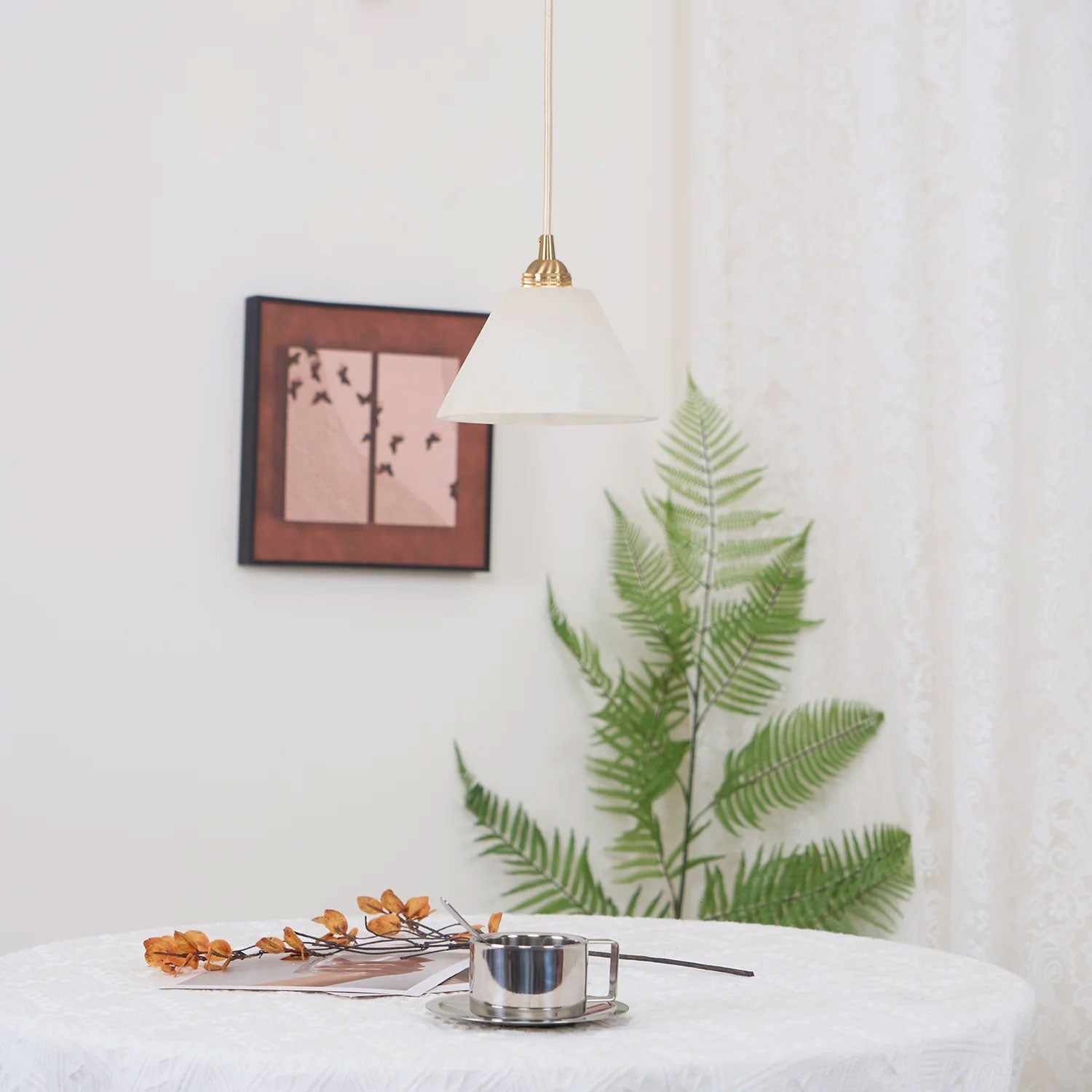 Liora Minimalist Alabaster Pendant Light-Neutral Decor