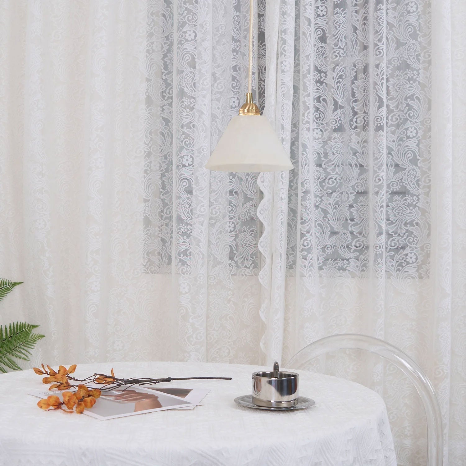 Liora Minimalist Alabaster Pendant Light-Neutral Decor