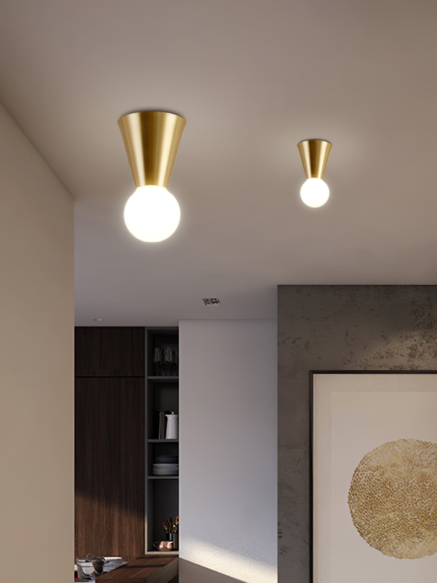 Nycareth Modern Minimalist Glass Ceiling Lamp-Neutral Decor