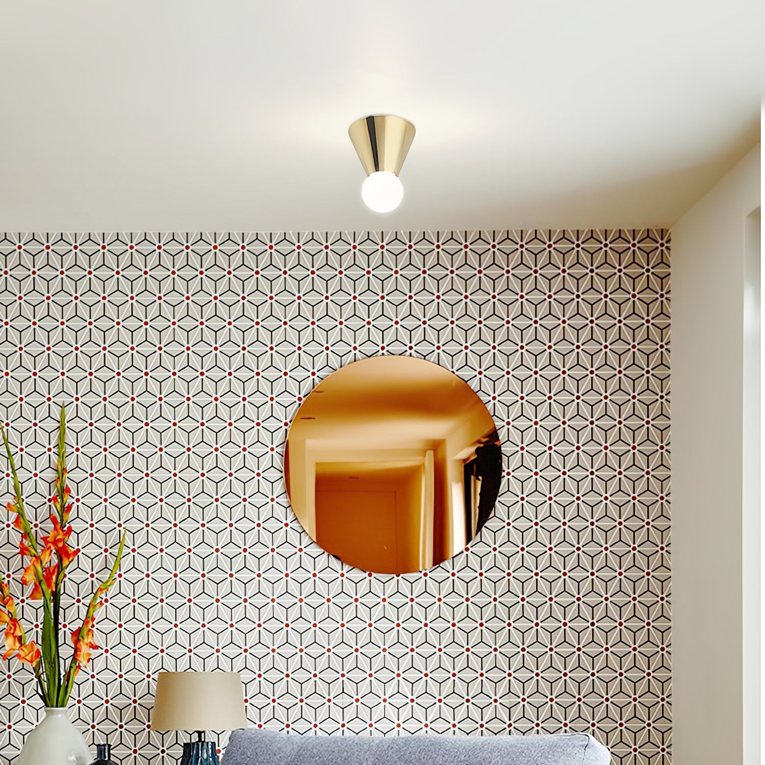 Nycareth Modern Minimalist Glass Ceiling Lamp-Neutral Decor
