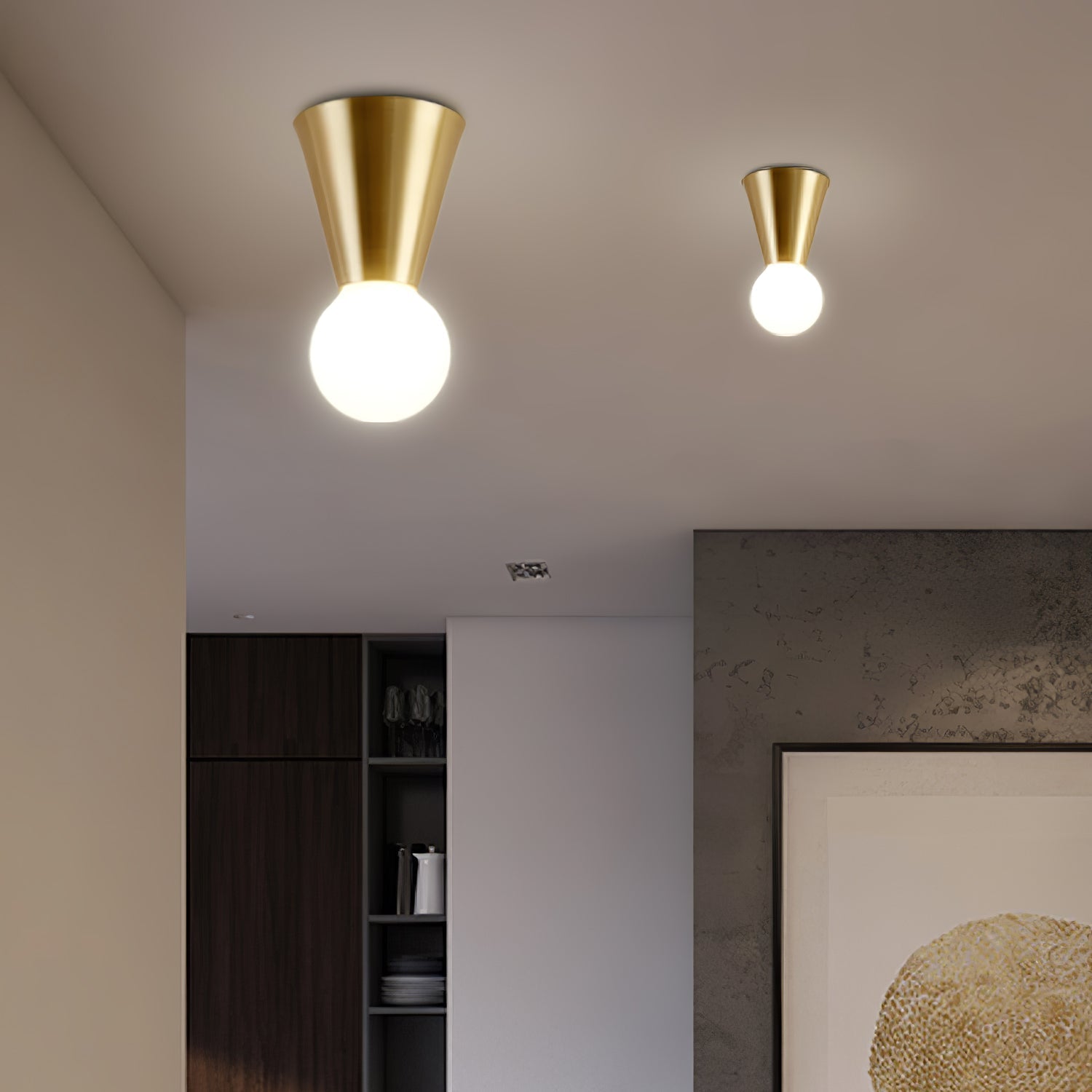 Nycareth Modern Minimalist Glass Ceiling Lamp-Neutral Decor