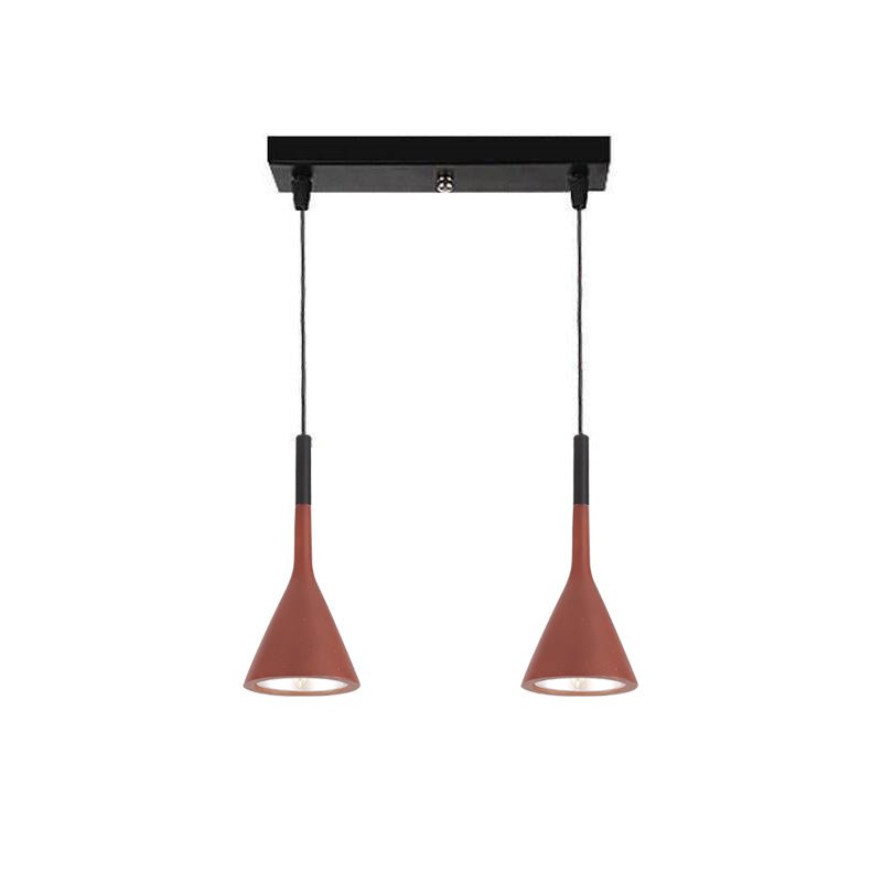 Conical Concrete Pendant Light-Neutral Decor