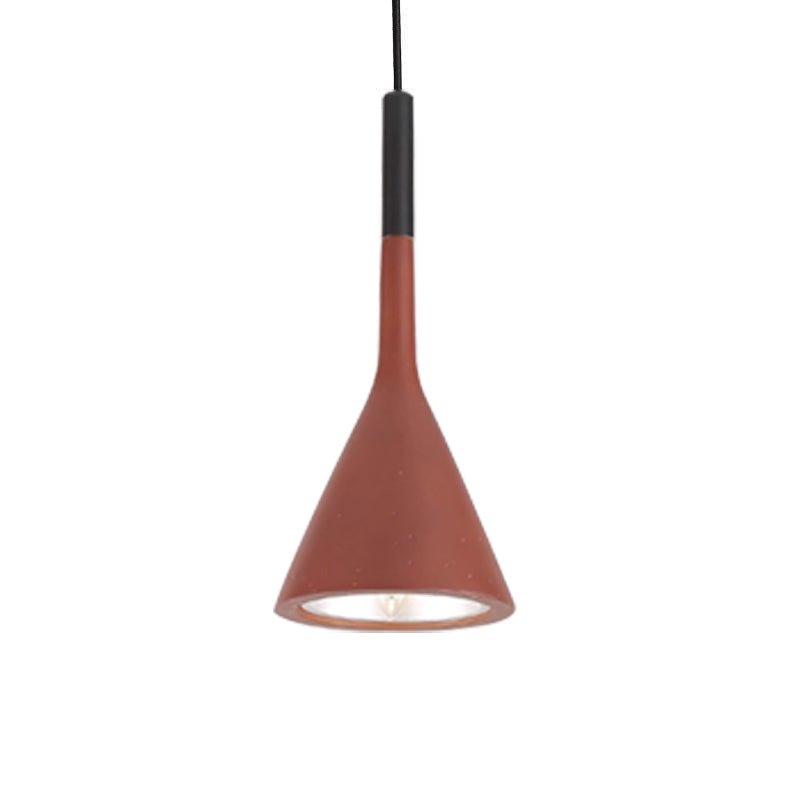 Conical Concrete Pendant Light-Neutral Decor