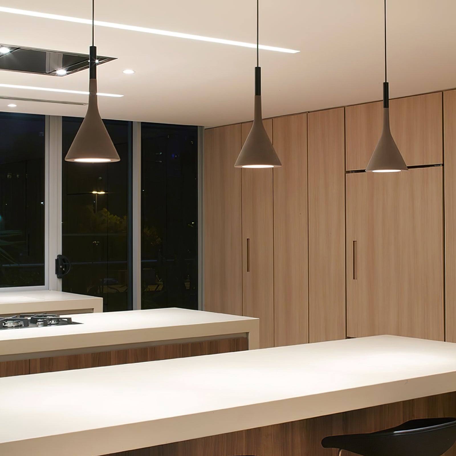 Nixor Pendant Lamp Concrete Conical Industrial-Neutral Decor