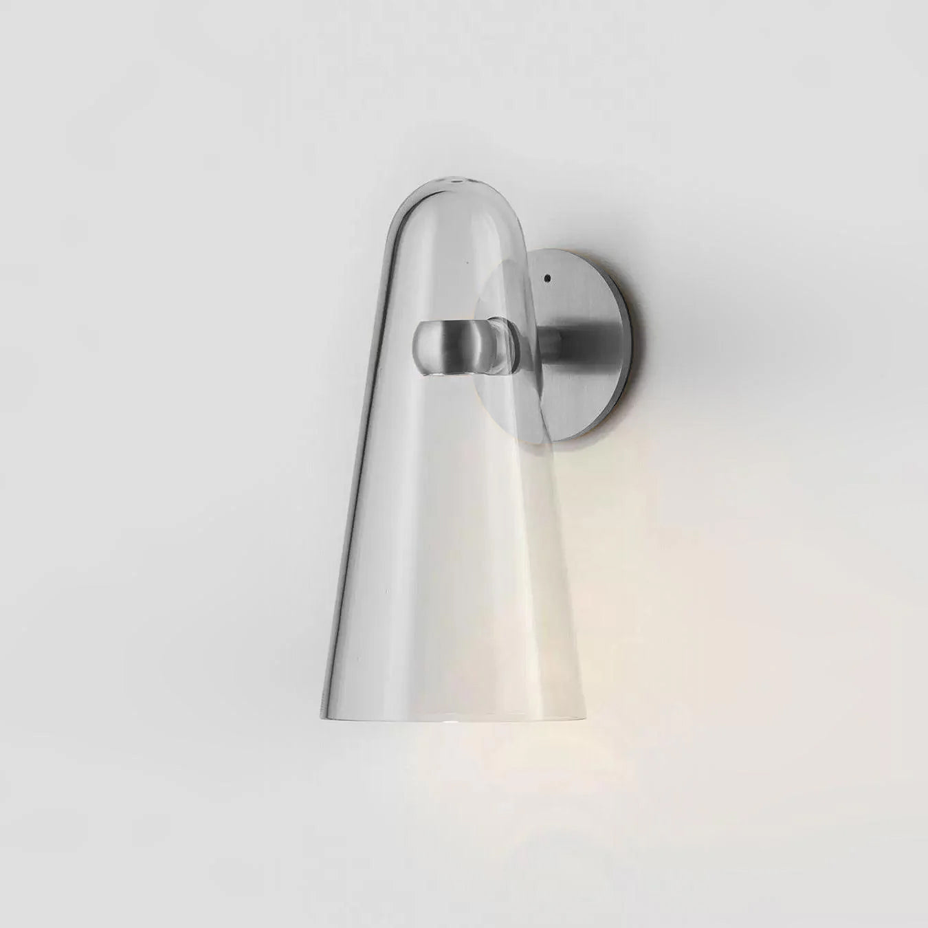 Conical Glass Plug-in Wall Lamp-Neutral Decor