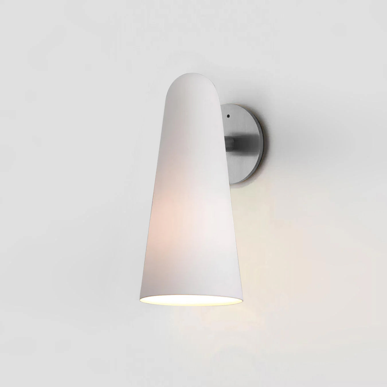Conical Glass Plug-in Wall Lamp-Neutral Decor