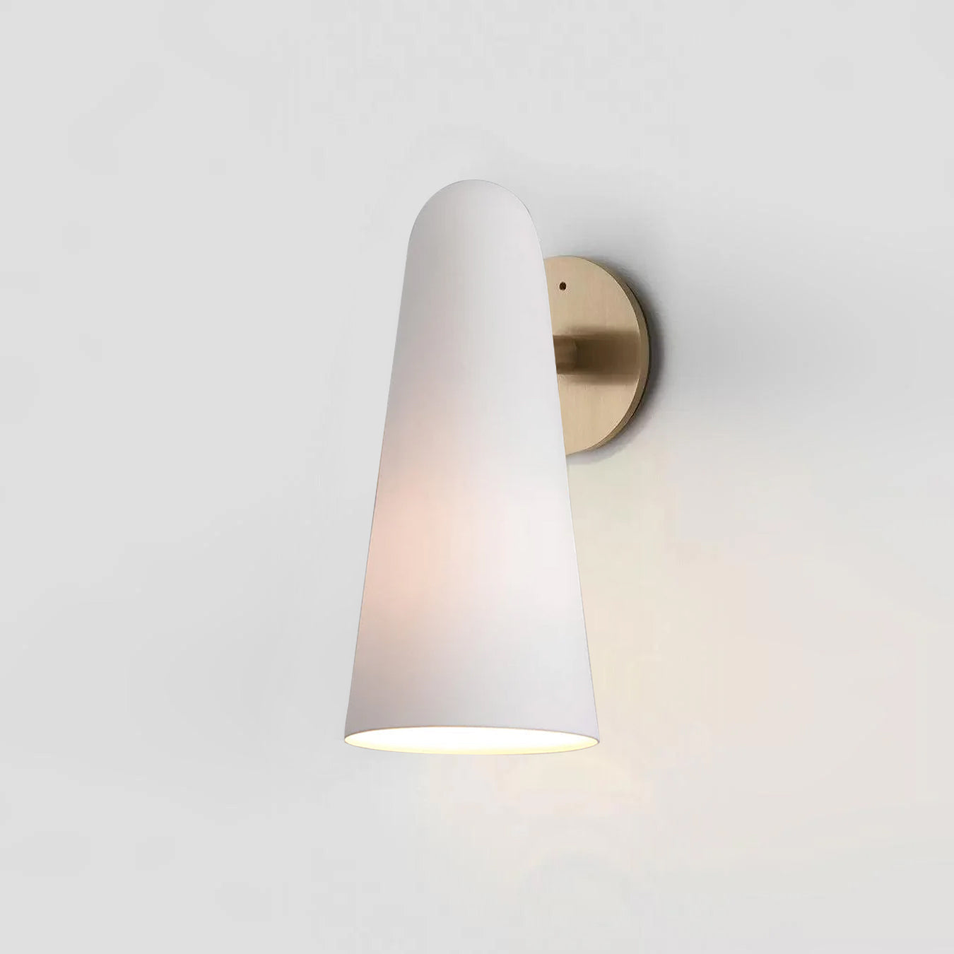 Conical Glass Plug-in Wall Lamp-Neutral Decor