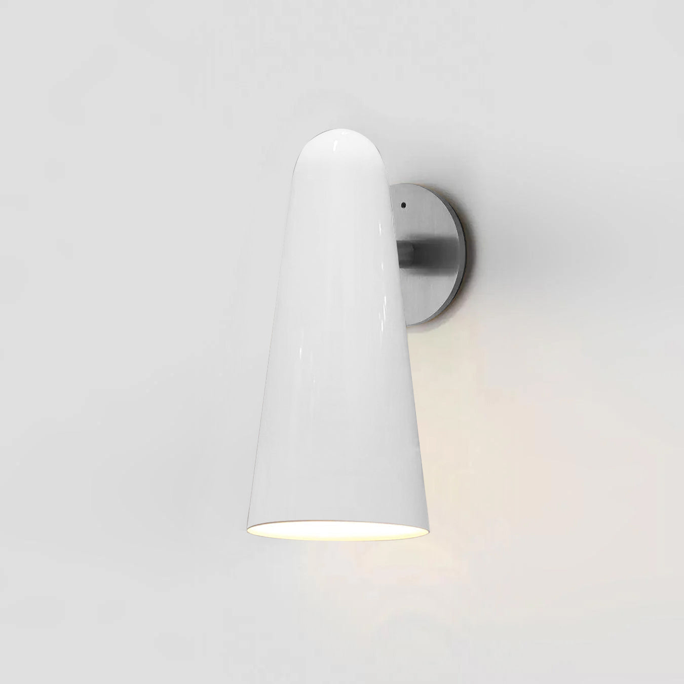 Conical Glass Plug-in Wall Lamp-Neutral Decor