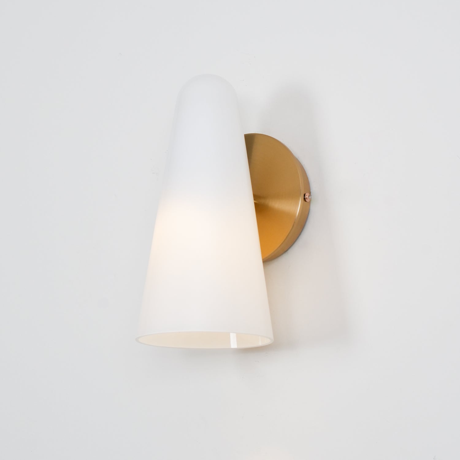 Conical Glass Plug-in Wall Lamp-Neutral Decor