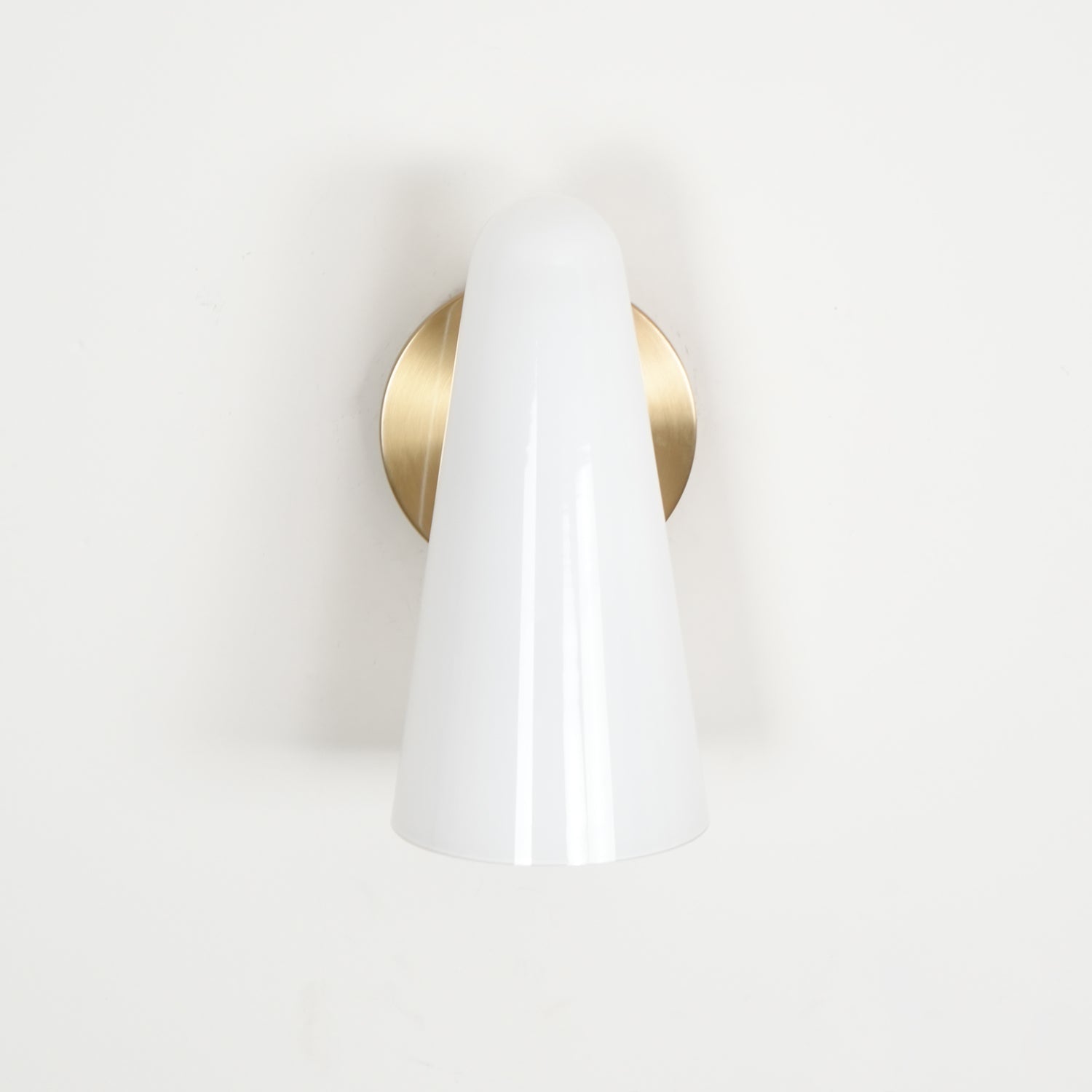 Conical Glass Plug-in Wall Lamp-Neutral Decor