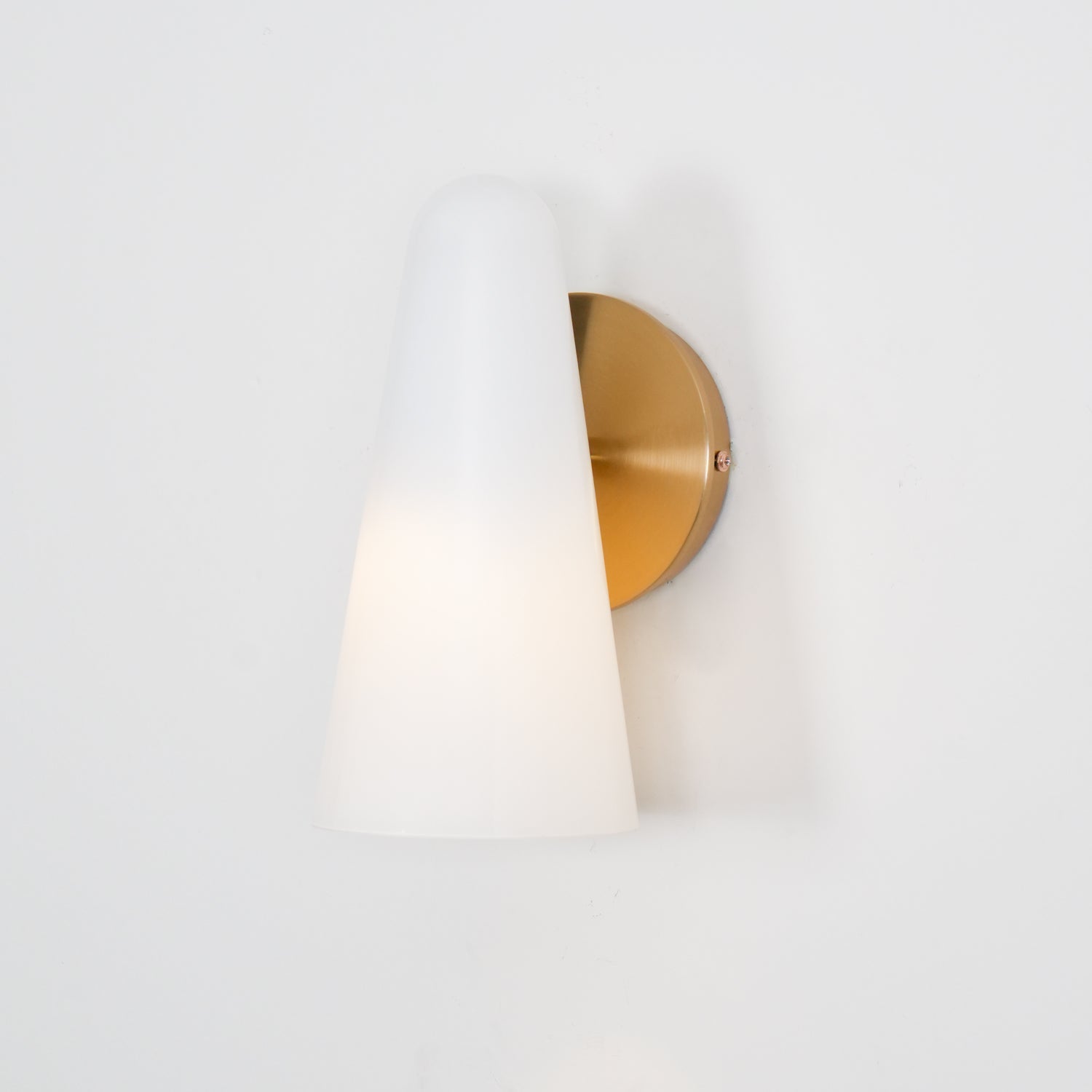Conical Glass Plug-in Wall Lamp-Neutral Decor