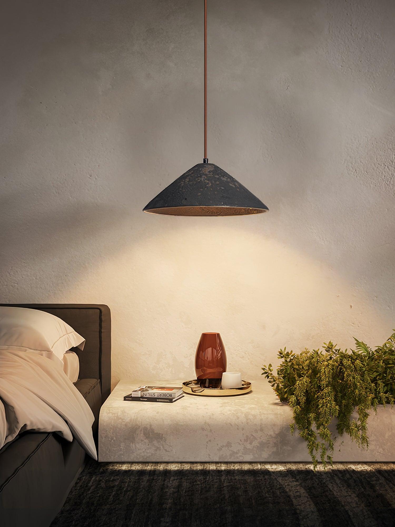 Sura Pendant Lamp Ceramic Cone Rustic Vintage Minimalist-Neutral Decor