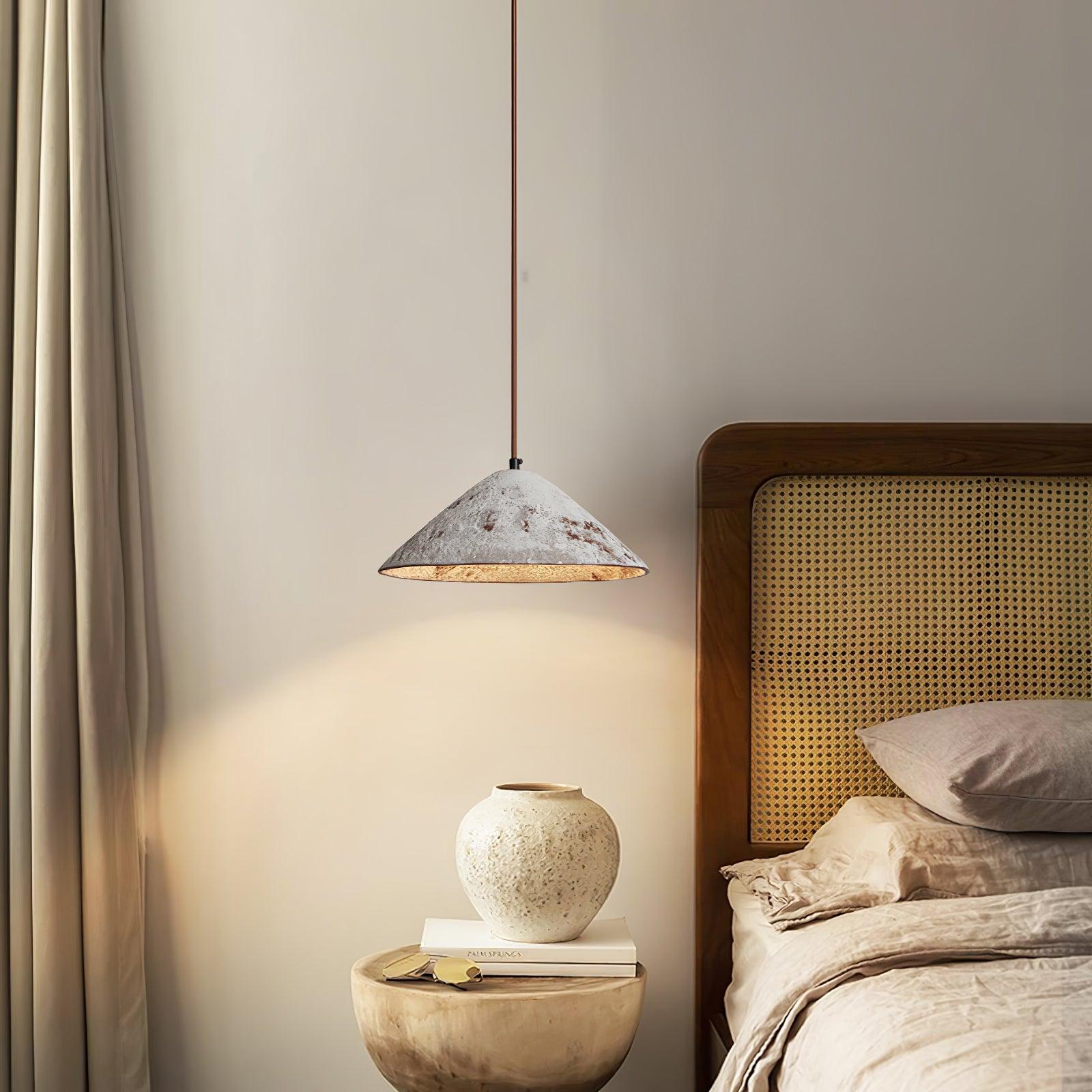 Sura Pendant Lamp Ceramic Cone Rustic Vintage Minimalist-Neutral Decor