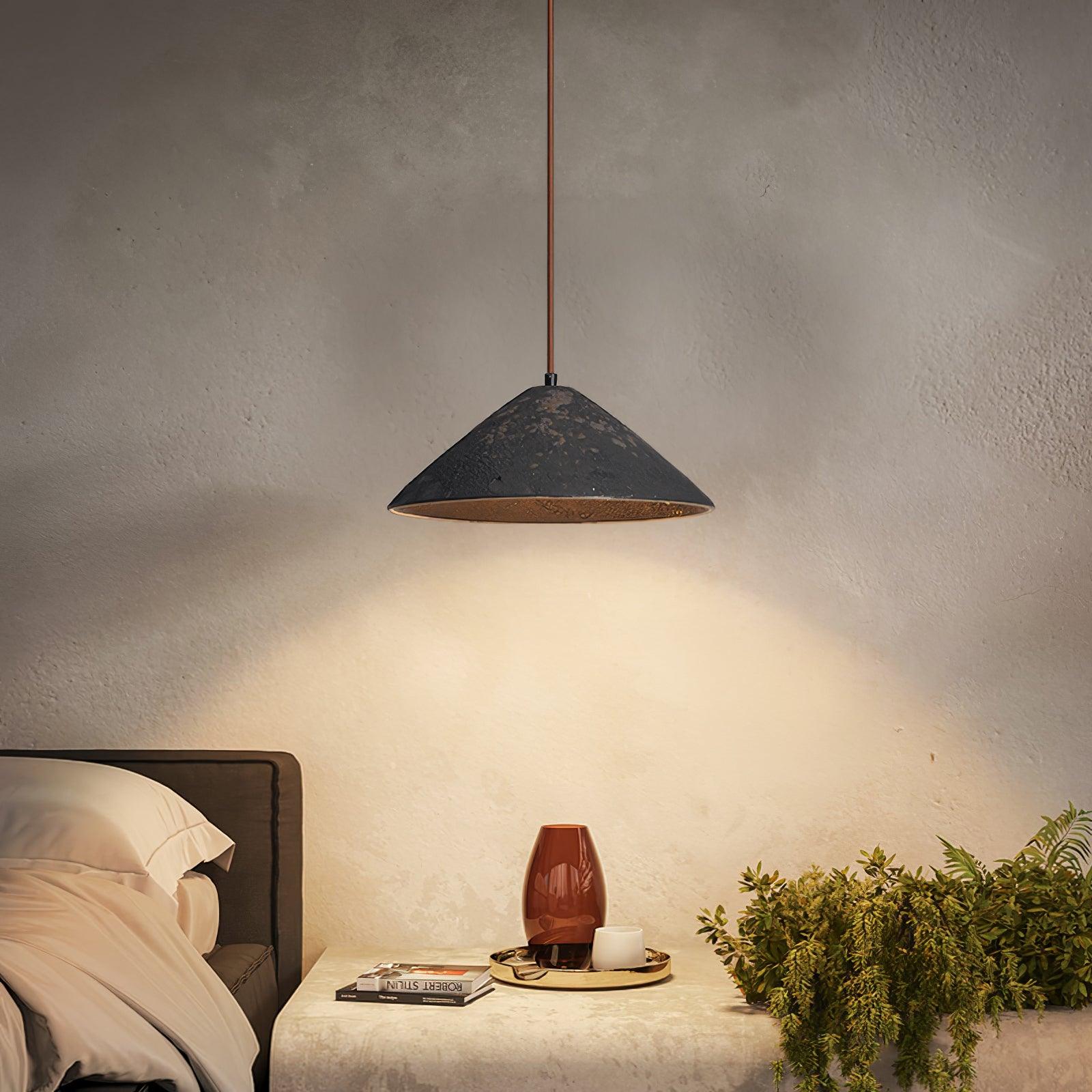 Sura Pendant Lamp Ceramic Cone Rustic Vintage Minimalist-Neutral Decor