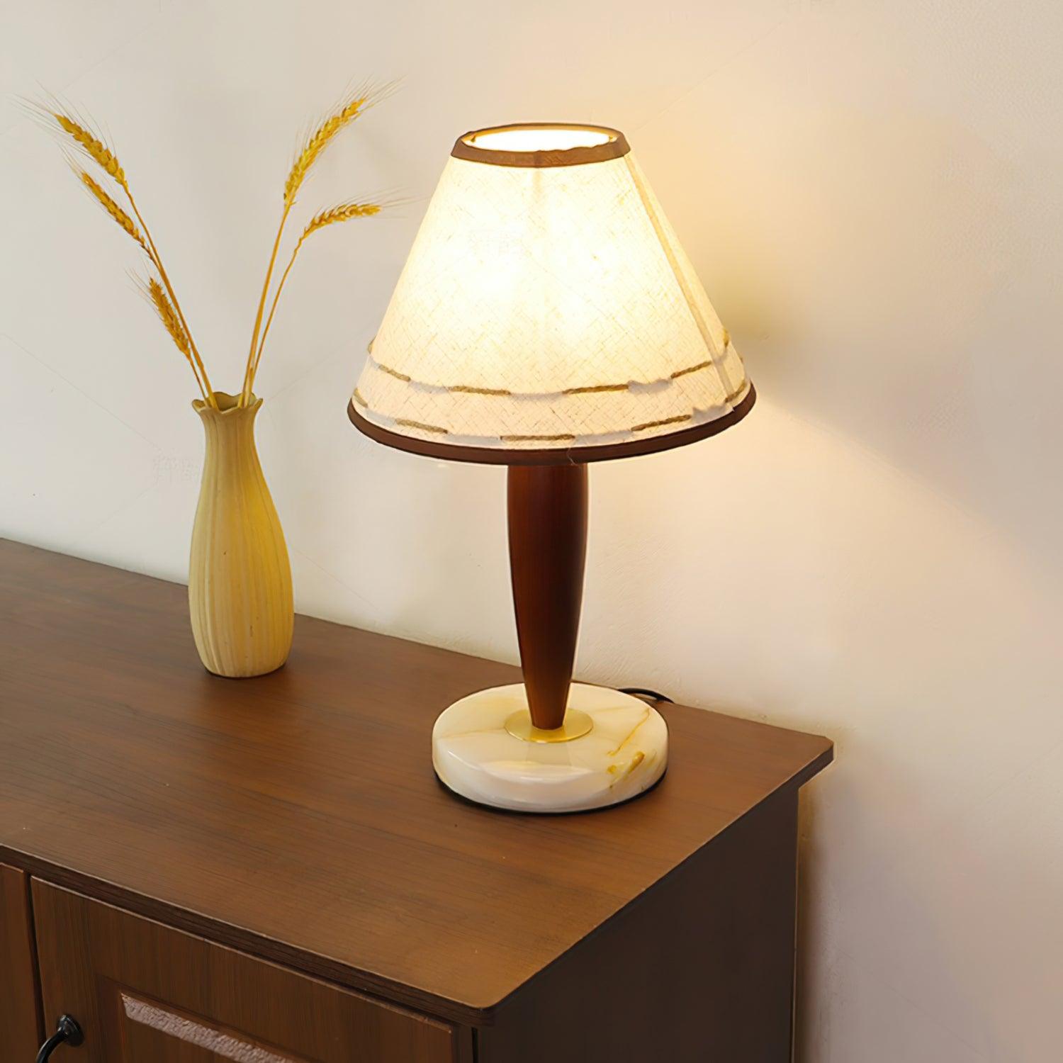 Taylor Vintage Fabric Table Lamp-Neutral Decor