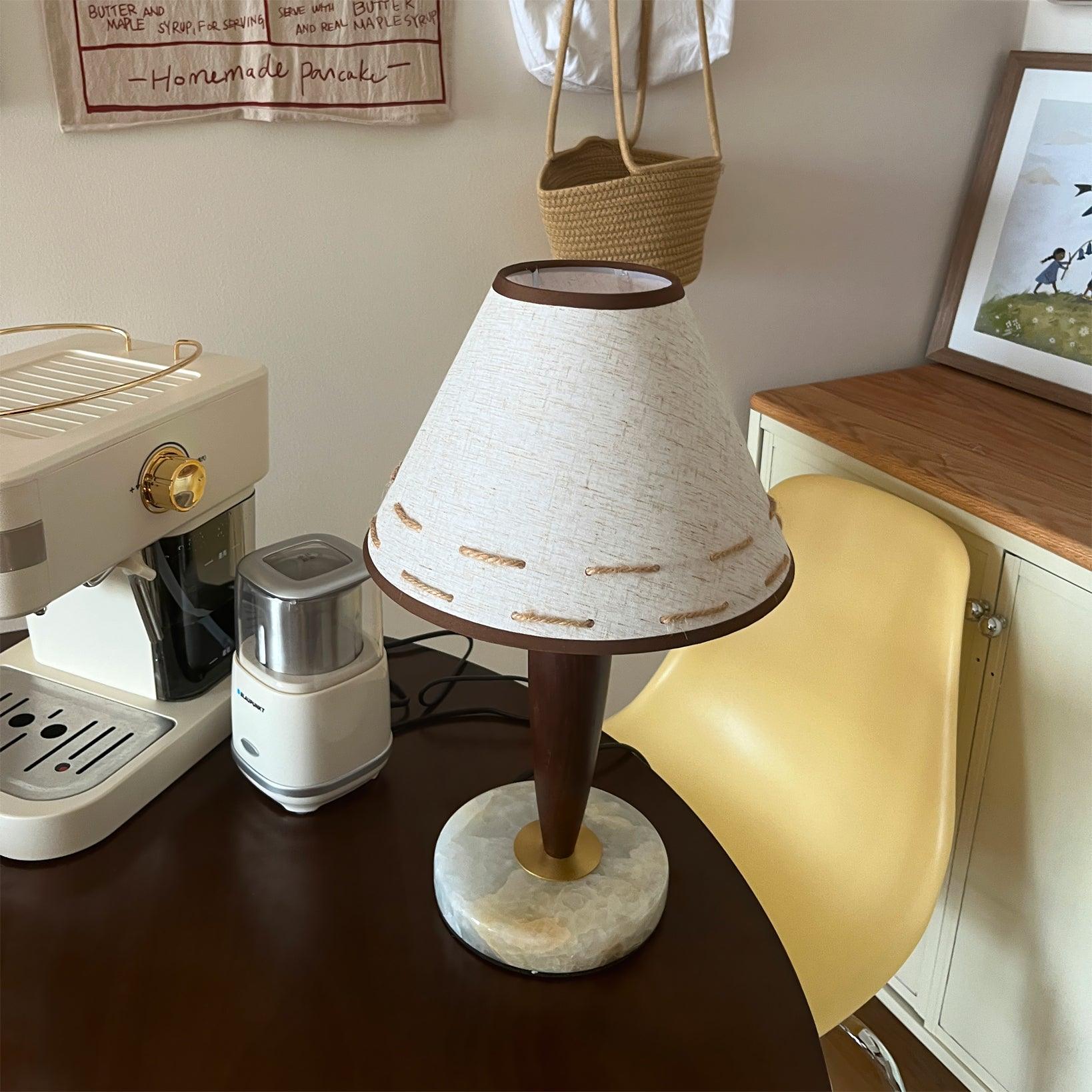 Taylor Vintage Fabric Table Lamp-Neutral Decor