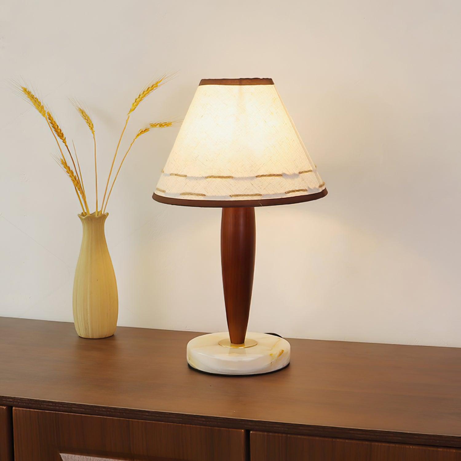 Taylor Vintage Fabric Table Lamp-Neutral Decor