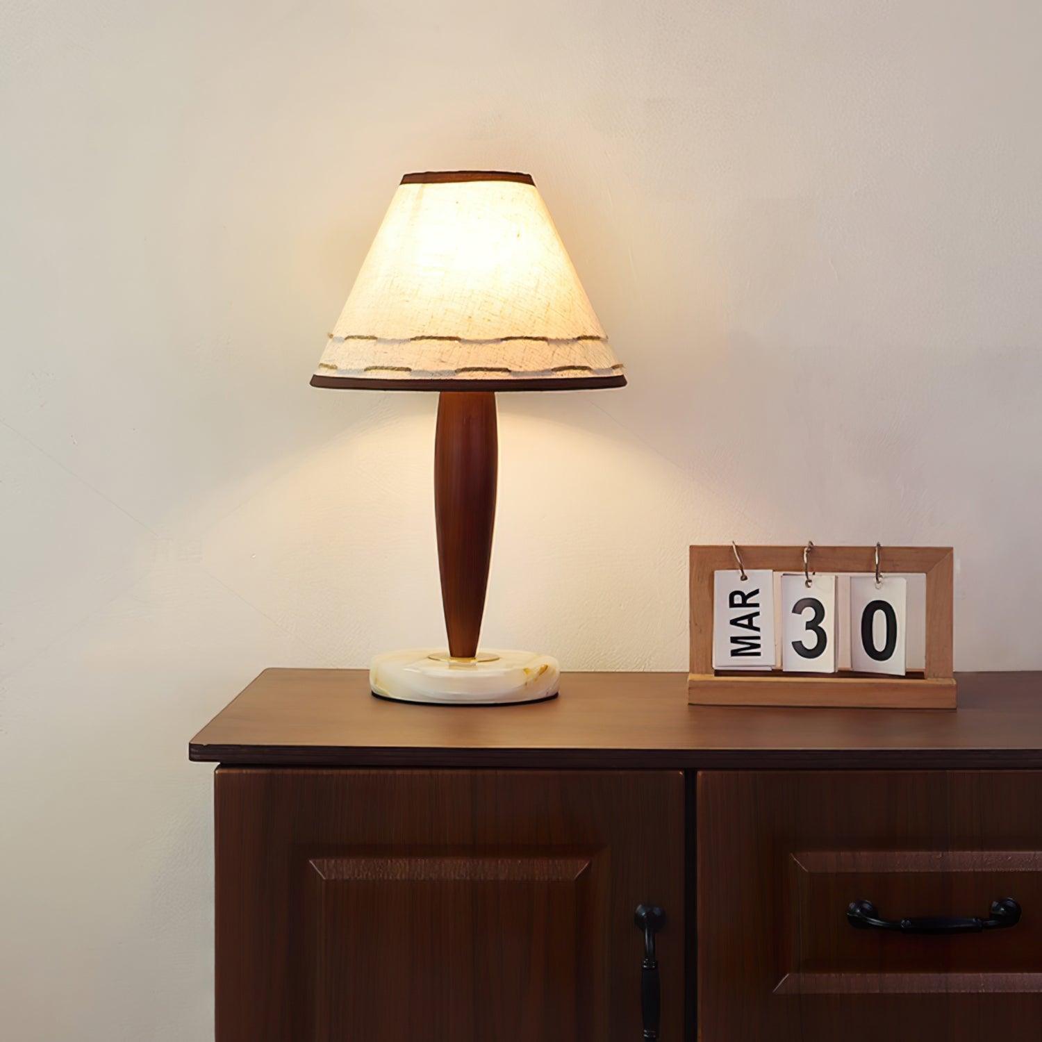 Taylor Vintage Fabric Table Lamp-Neutral Decor