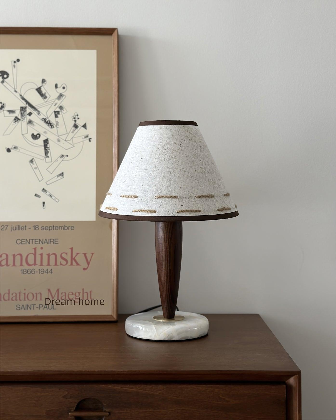 Taylor Vintage Fabric Table Lamp-Neutral Decor