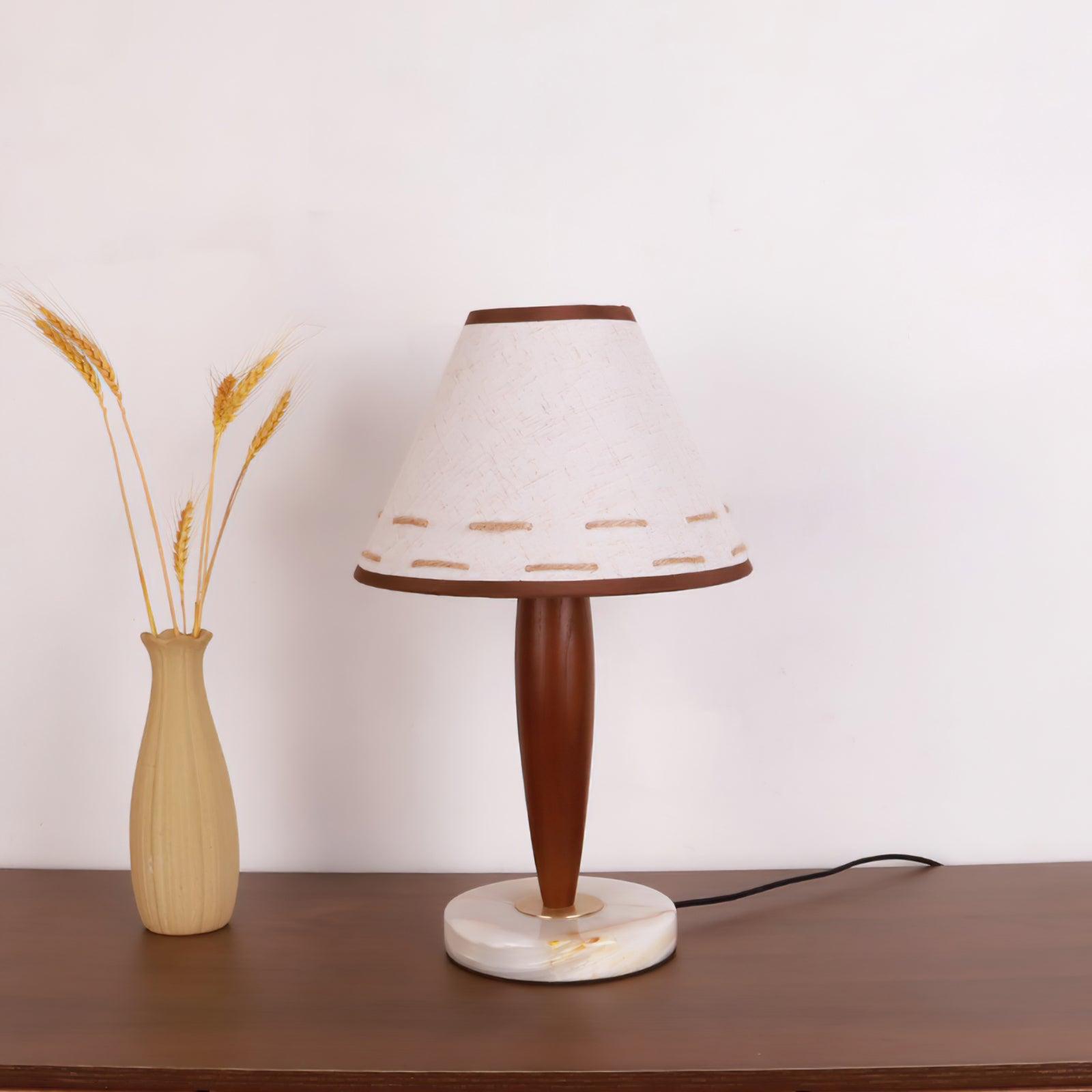 Taylor Vintage Fabric Table Lamp-Neutral Decor