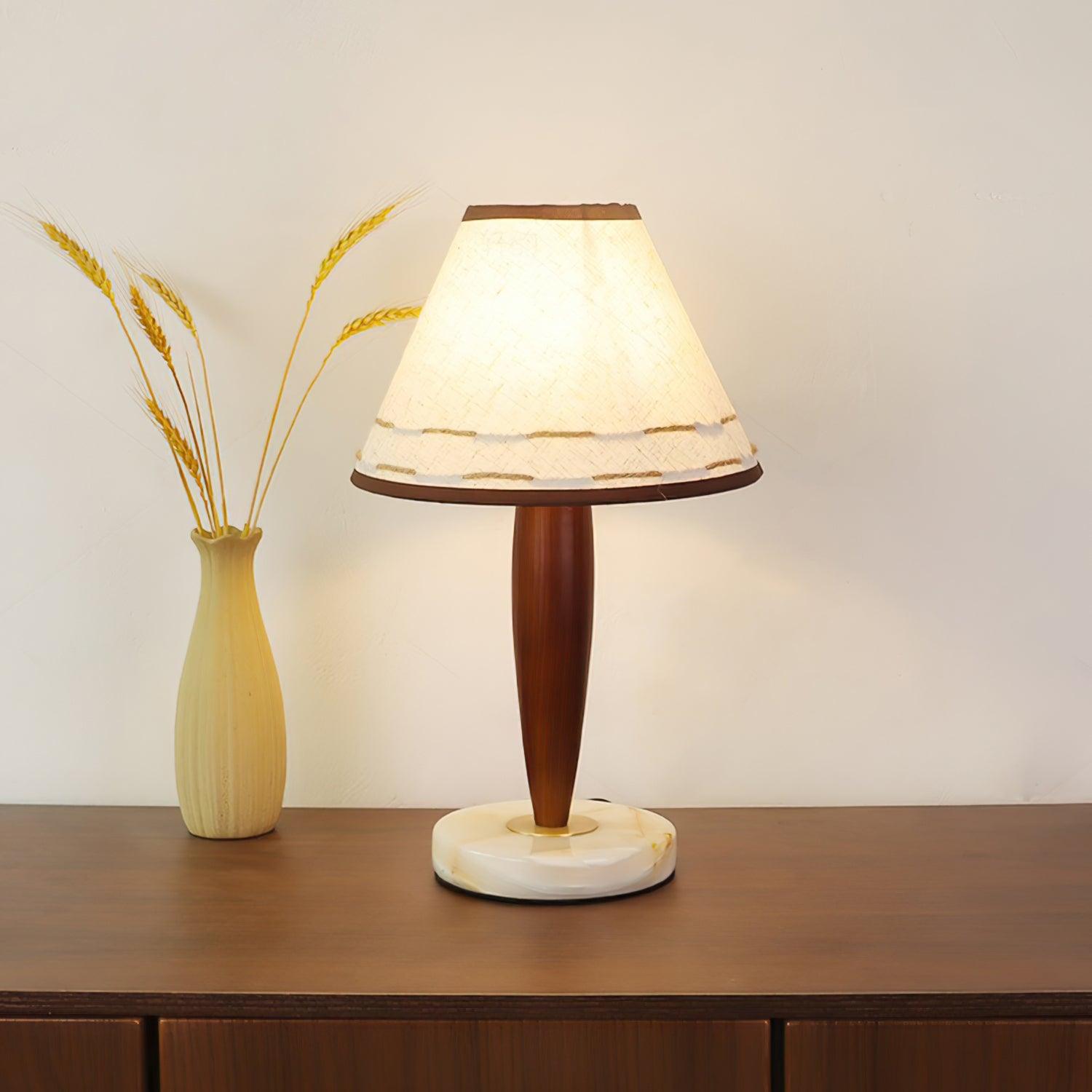 Taylor Vintage Fabric Table Lamp-Neutral Decor