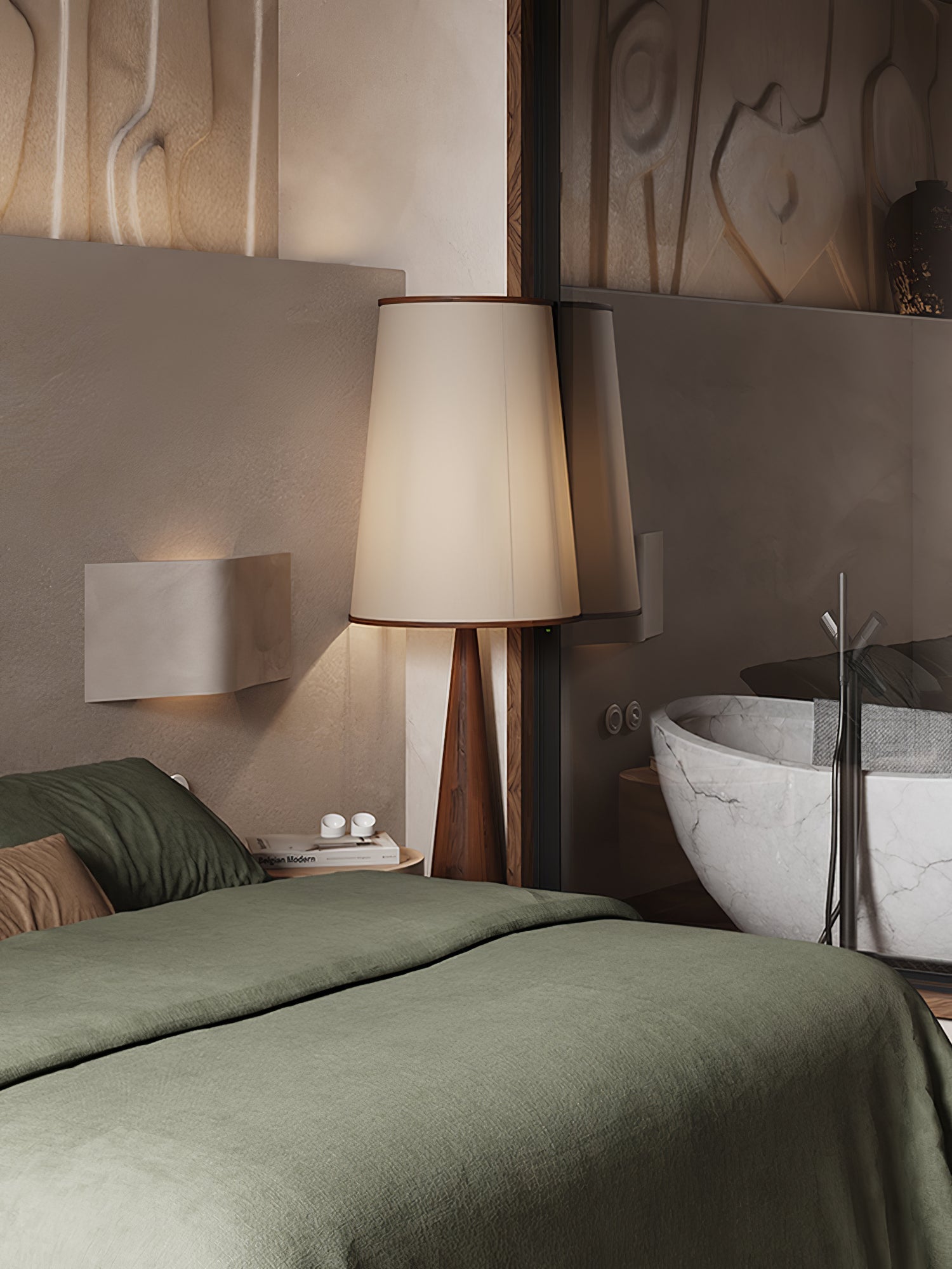 ConeLite Minimalist Wood Conical Floor Lamp-Neutral Decor