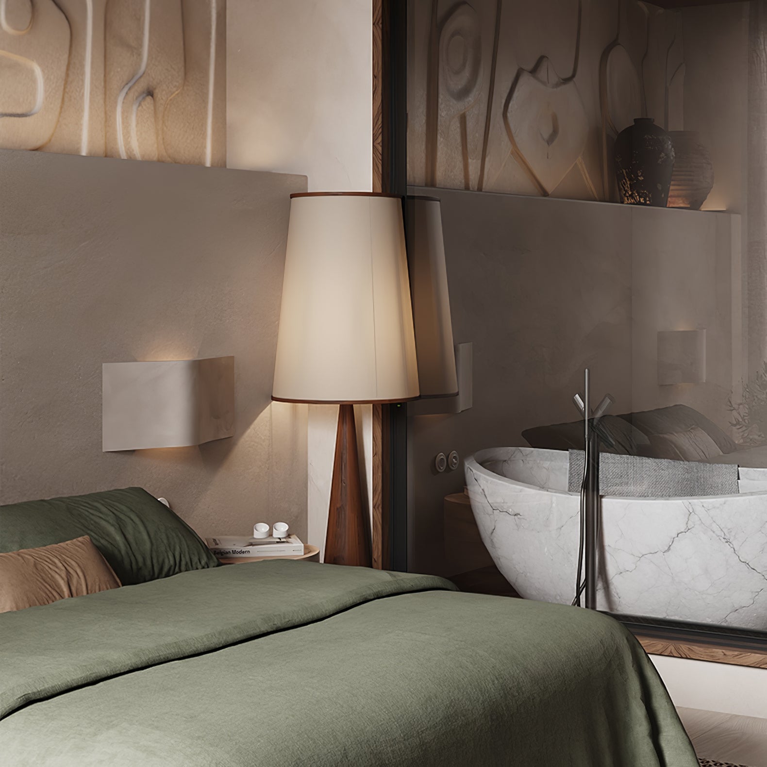 ConeLite Minimalist Wood Conical Floor Lamp-Neutral Decor