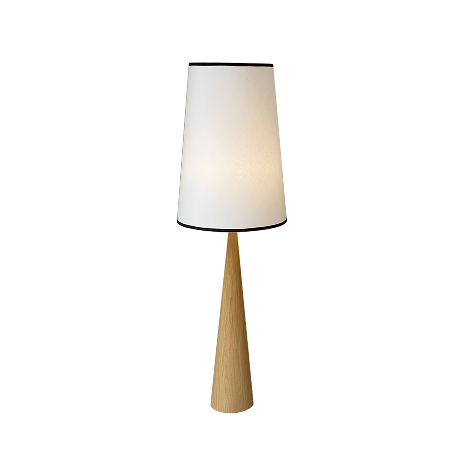ConeLite Minimalist Wood Conical Floor Lamp-Neutral Decor